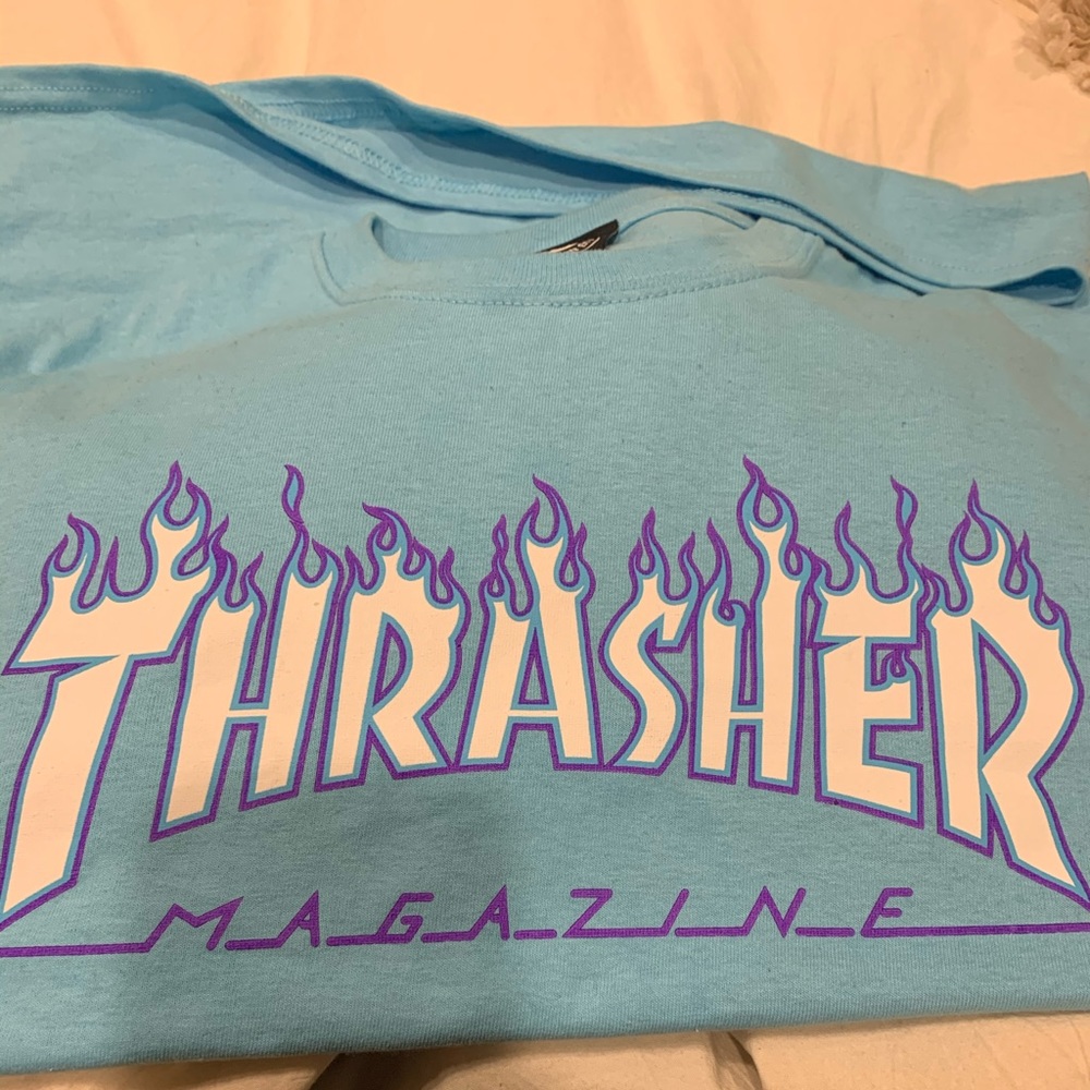 Light blue thrasher t-shirt Half Off❗️